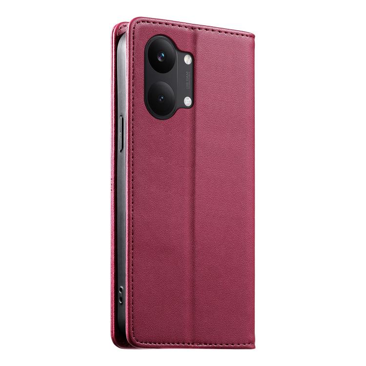 For Redmi Turbo 5 Max 5G / Poco X8 Pro Max 5G Stitched Line Magnetic RFID Vegan Leather Phone Case