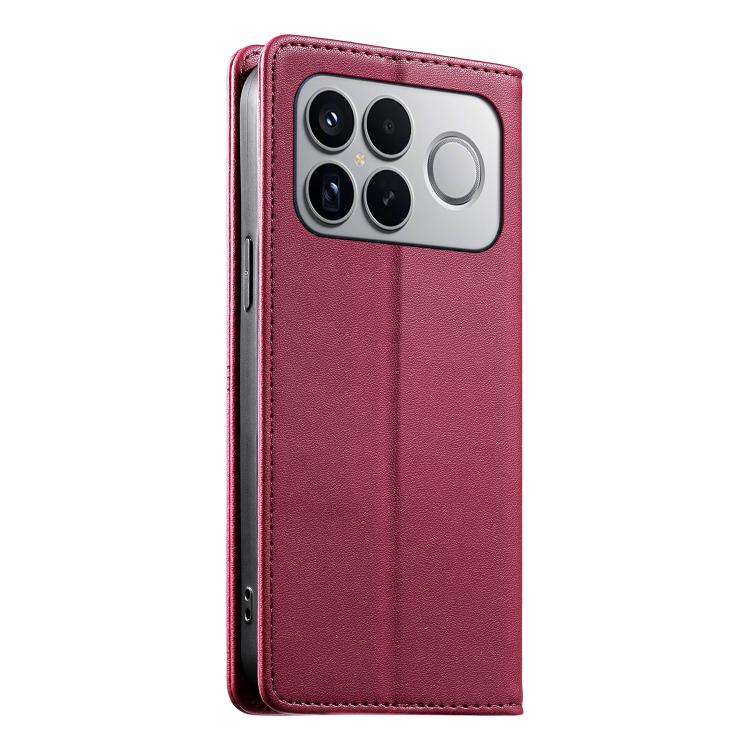 For Redmi K90 Pro Max / Poco F8 Ultra 5G Stitched Line Magnetic RFID Vegan Leather Phone Case