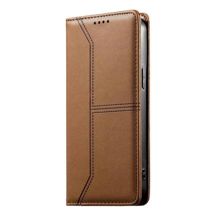 For Redmi 15a 5G Stitched Line Magnetic RFID Vegan Leather Phone Case