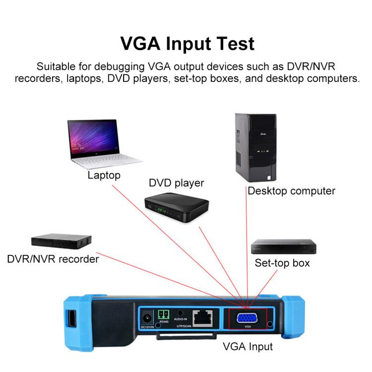 IPC-5200CPlus Network Engineering Treasure Simulated Coaxial SDI Integrated Video Surveillance Tester, Plug:EU Plug