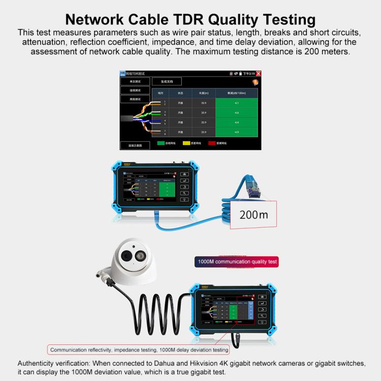 IPC-5200CPlus Network Engineering Treasure Simulated Coaxial SDI Integrated Video Surveillance Tester, Plug:UK Plug