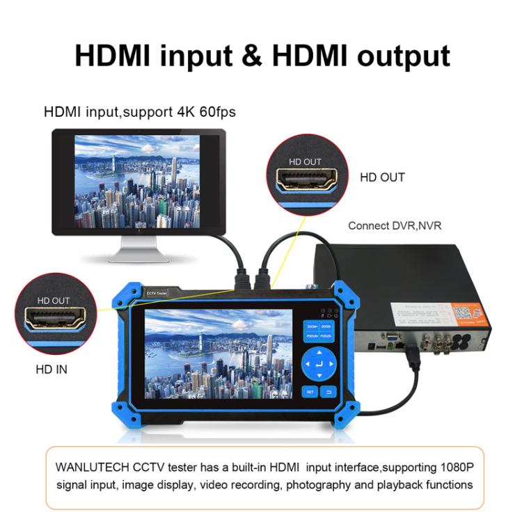 HD-3100Pro Engineering Treasure 5 in 1 Coaxial Video Surveillance Tester, Plug:EU Plug