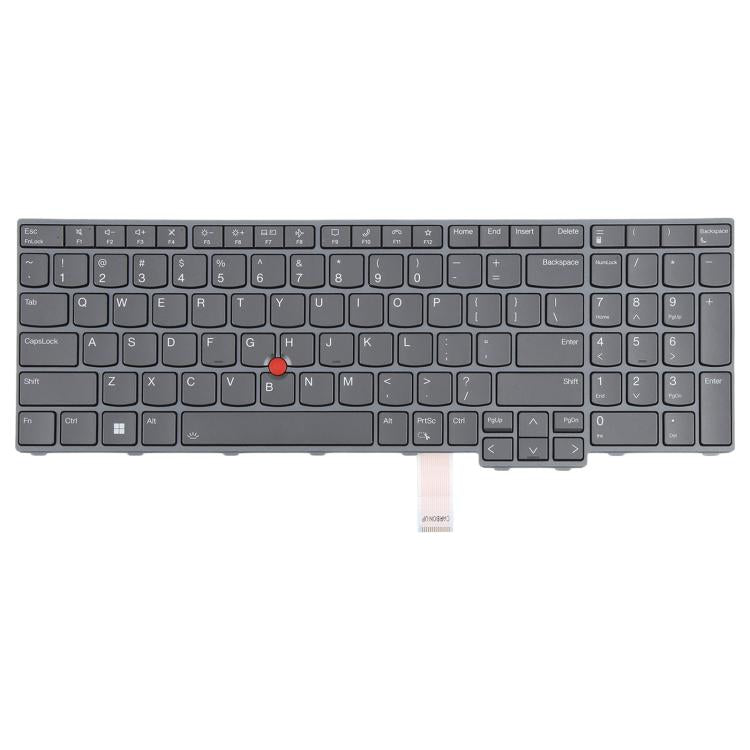 US Version Backlit Laptop Keyboard with Pointing for Lenovo ThinkPad P16 Gen 1 P16 Gen 2 21D6 21D7 21FB 21FA - Gray