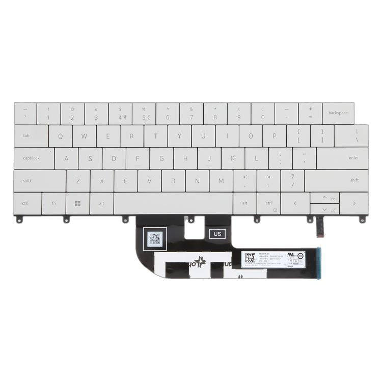 US Version Backlit Laptop Keyboard for Dell XPS 14 9440 / XPS 16 9640 0P66PH / 0DFRF5 2024 - White