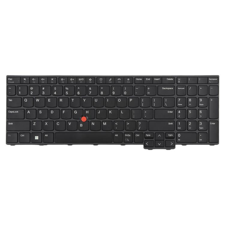 US Version Backlit Laptop Keyboard with Pointing for Lenovo Thinkpad T16 Gen 1 P16S Gen 1 L15 Gen 3 - Black