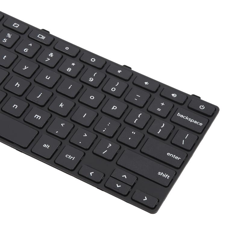 US Version Laptop Keyboard with Power Button for Dell Chromebook 11 3180 3189 3190 3380 3300 3310 - Black