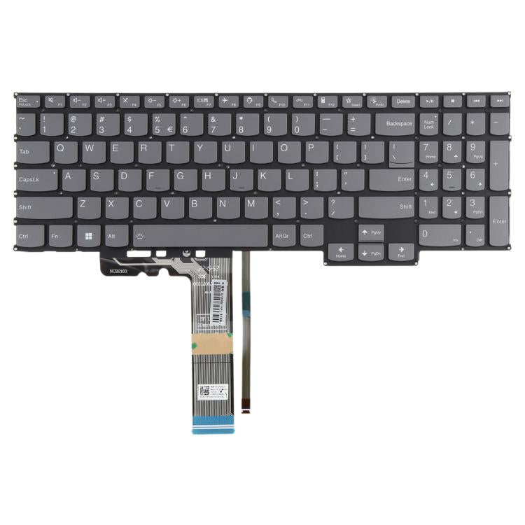 US Version Backlit Laptop Keyboard with Pointing for Lenovo ThinkBook 16p G3 ARH / 16p G4 IRH / 16p G2 ACH - Gray