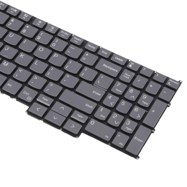 US Version Backlit Laptop Keyboard with Pointing for Lenovo ThinkBook 16 G6 / 16 G6 IRL 21KH / 16 G6 ABP 21KK - Gray