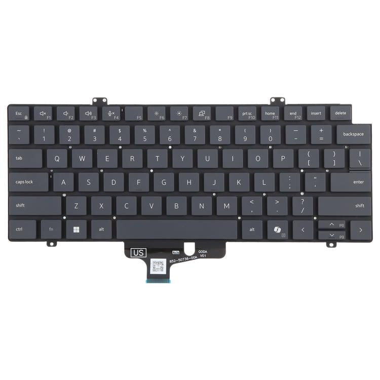 For Dell Pro 14 Plus PB14250 14255 Pro Max 14 Series US Version Laptop Keyboard - Grey