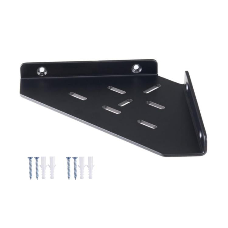 Single Pack Wall-Mounted Acrylic Corner Shelf Triangular Storage Rack - Black