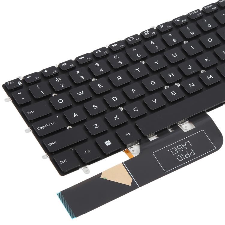For Dell XPS 13 7390 9370 9380 P82G US Version Backlit Laptop Keyboard - Black