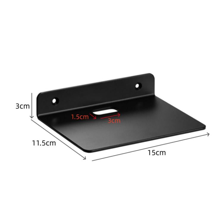 Single Pack Small Wall-Mounted Acrylic Square Storage Rack Display Stand - Black