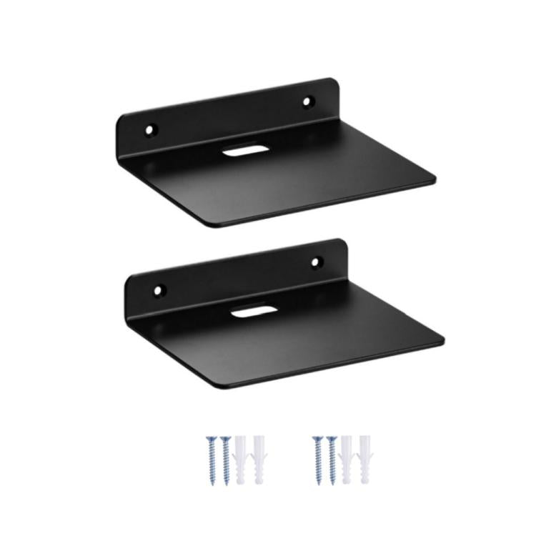 2pcs/Pack Small Wall-Mounted Acrylic Square Storage Rack Display Stand - Black