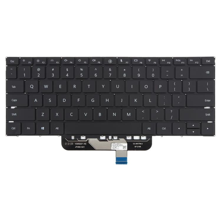 For Huawei MateBook 13s EMD-W76 / EMD-W56 / MateBook HKD-W56 / HKD-W76 US Version Backlit Laptop Keyboard - Black