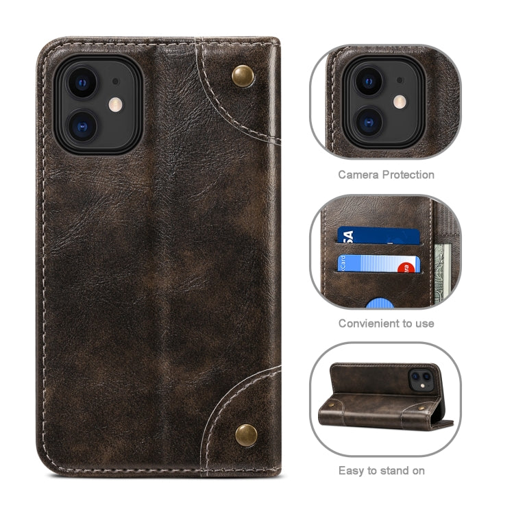 For iPhone 12 Pro Max Baroque Simple Horizontal Flip Leather Case with Holder & Card Slots & Wallet