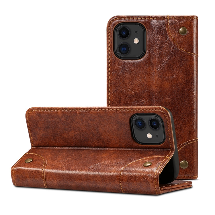 For iPhone 12 Pro Max Baroque Simple Horizontal Flip Leather Case with Holder & Card Slots & Wallet