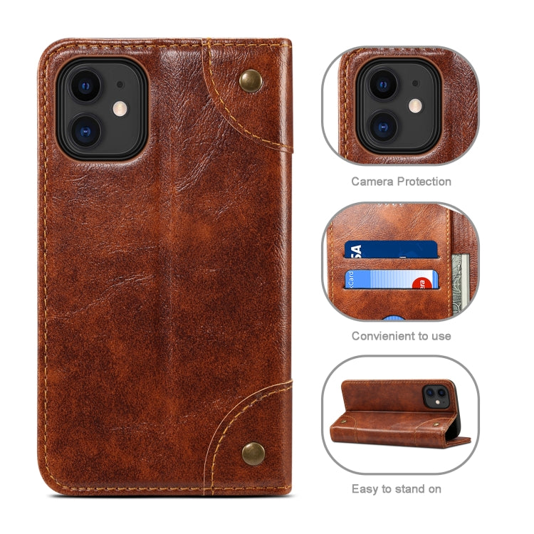 For iPhone 12 Pro Max Baroque Simple Horizontal Flip Leather Case with Holder & Card Slots & Wallet