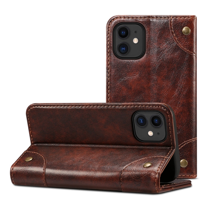 For iPhone 12 Pro Max Baroque Simple Horizontal Flip Leather Case with Holder & Card Slots & Wallet