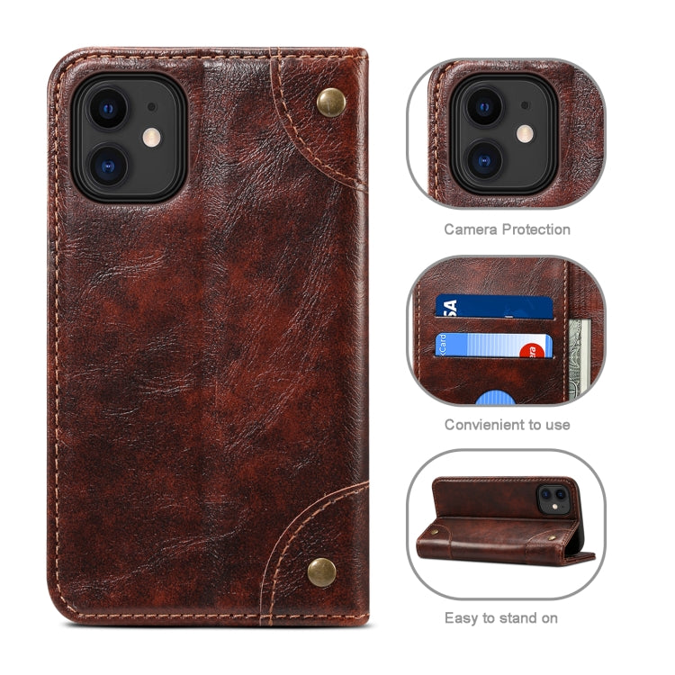 For iPhone 12 Pro Max Baroque Simple Horizontal Flip Leather Case with Holder & Card Slots & Wallet