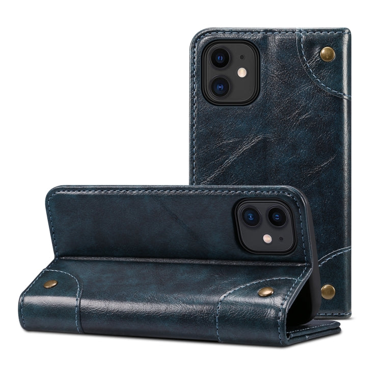 For iPhone 12 Pro Max Baroque Simple Horizontal Flip Leather Case with Holder & Card Slots & Wallet