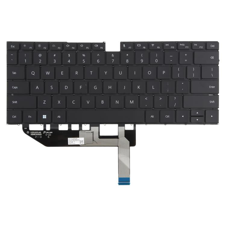 For Huawei Matebook X EUL-W19 EUL-W19P EUL-W29P EUL-WX9 US Version Backlit Laptop Keyboard - Black