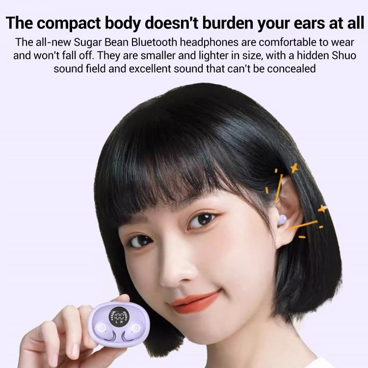 SK32 Digital Display Sleep Noise Reduction Ultra-Mini In-Ear Bluetooth Earphones