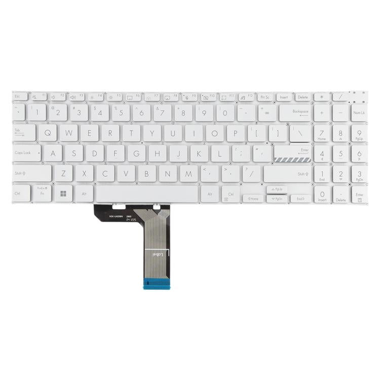 For ASUS Vivobook Pro 16 K6502 K6602 ZC ZE US Version Backlit Laptop Keyboard - Silver