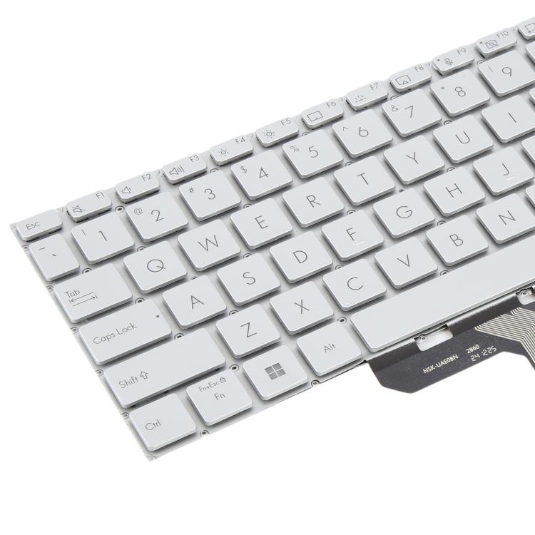 For ASUS Vivobook Pro 16 K6502 K6602 ZC ZE US Version Backlit Laptop Keyboard - Silver