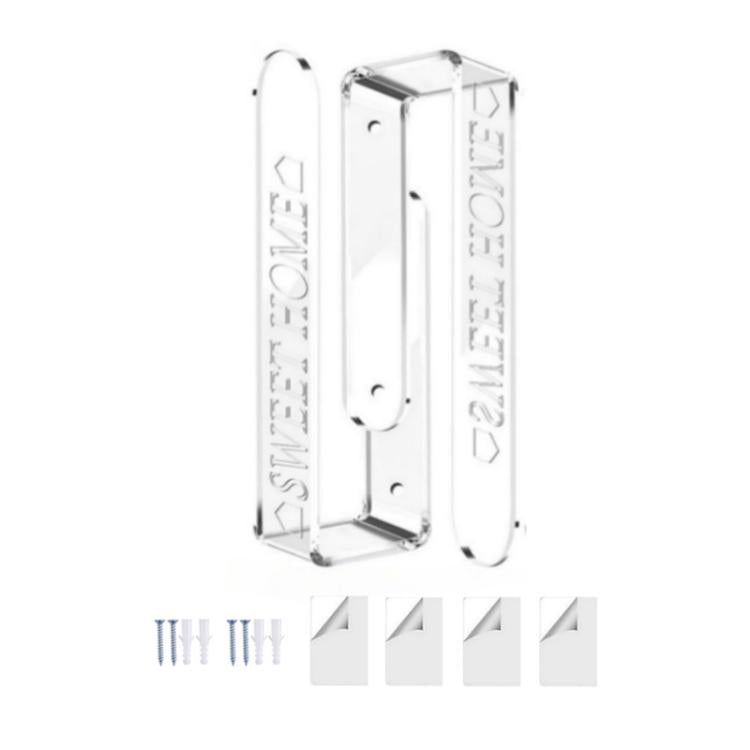 1 Pair/Pack Clear Acrylic Curtain Tieback Holder Curtain Clips, Support Drill-free and Drilled Installation - Transparent