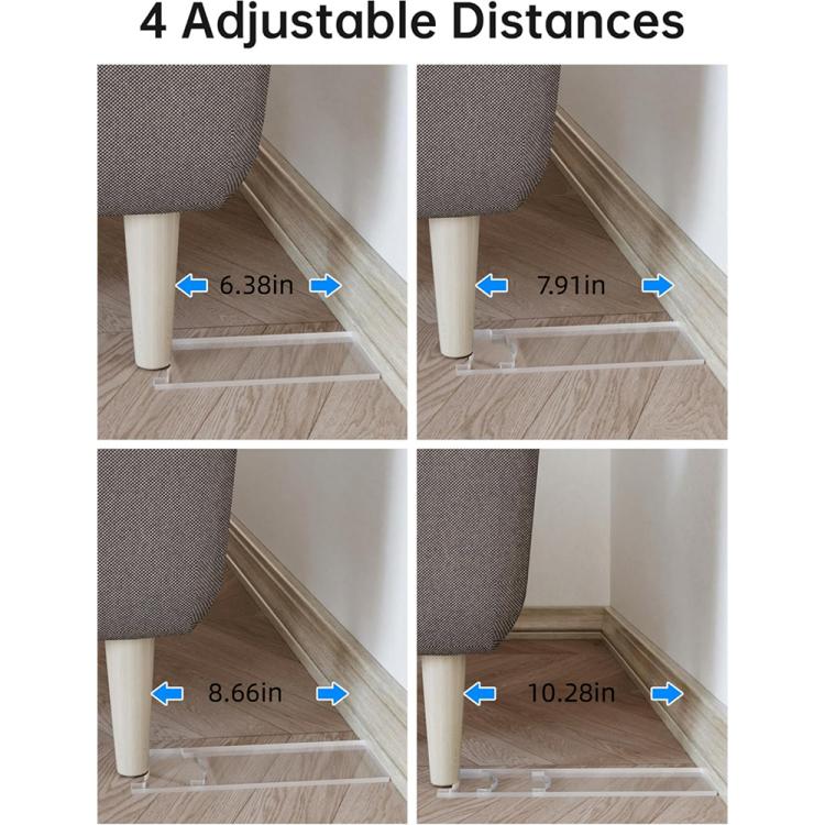 Single Set/Pack Clear Acrylic Furniture Anti-Slip Protective Gasket Wall Spacers - Transparent