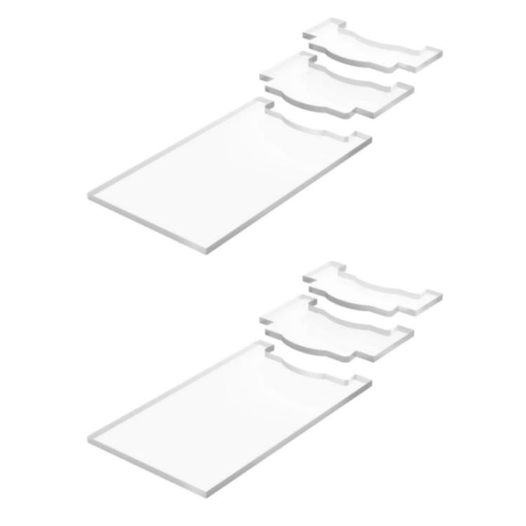 Two Set/Pack Clear Acrylic Furniture Anti-Slip Protective Gasket Wall Spacers - Transparent