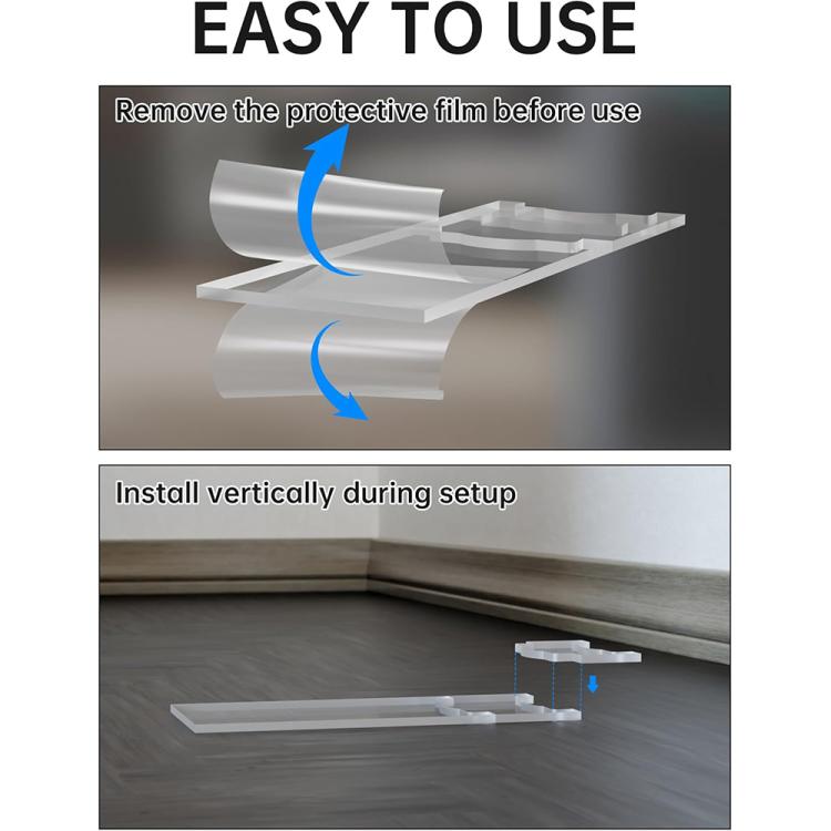 Two Set/Pack Clear Acrylic Furniture Anti-Slip Protective Gasket Wall Spacers - Transparent