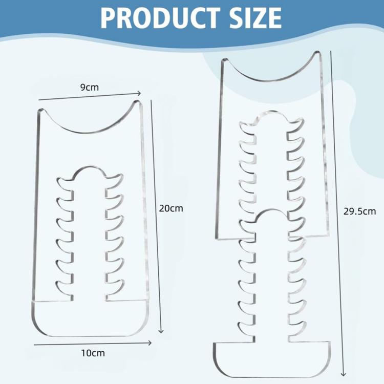 Single Set/Pack Adjustable Clear Acrylic Furniture Anti-Slip Protective Gasket Wall Spacers - Transparent
