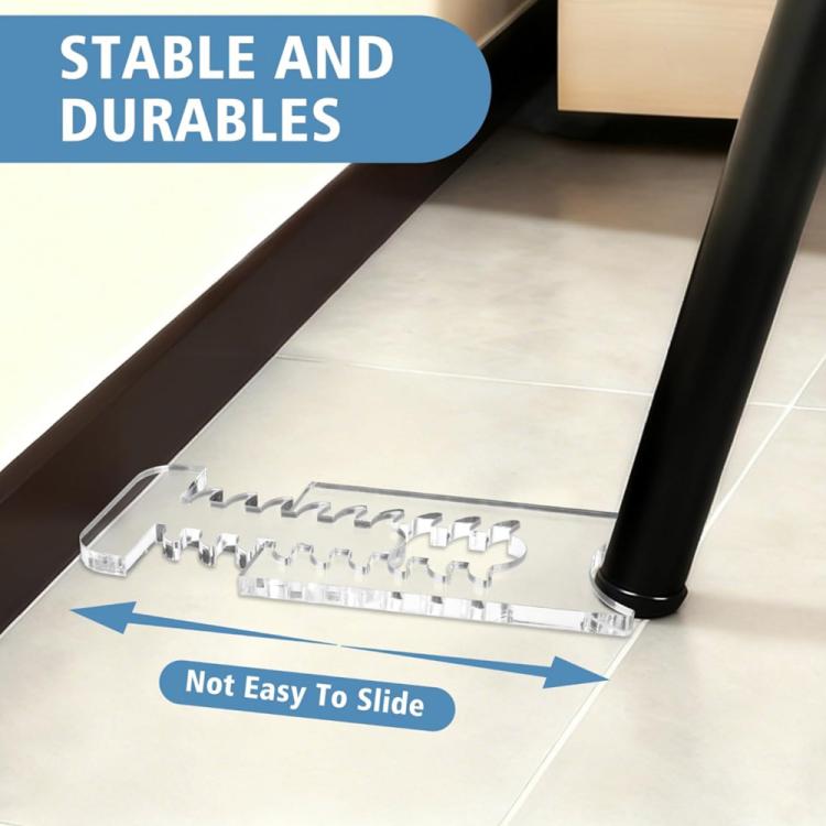 Single Set/Pack Adjustable Clear Acrylic Furniture Anti-Slip Protective Gasket Wall Spacers - Transparent