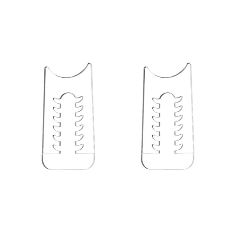 Two Set/Pack Adjustable Clear Acrylic Furniture Anti-Slip Protective Gasket Wall Spacers - Transparent