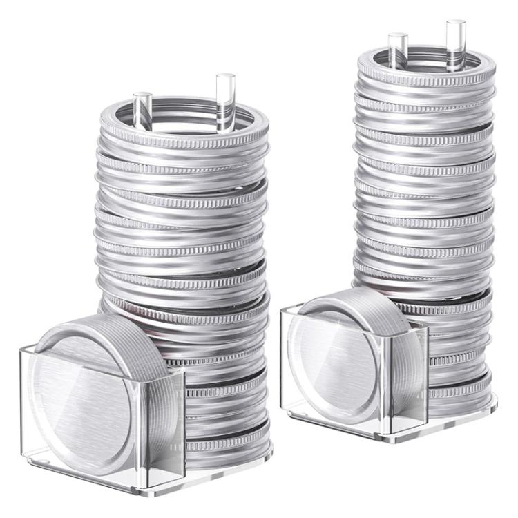 Transparent Acrylic Mason Jar Lid Storage Rack, Specification:86mm Regular Mouth