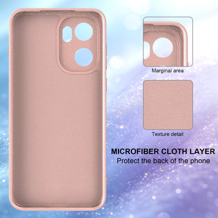 For OnePlus Ace 6 / Ace 6T 5G Fine Hole Glossy Glitter Magnetic TPU Phone Case with Same Color Hand Strap