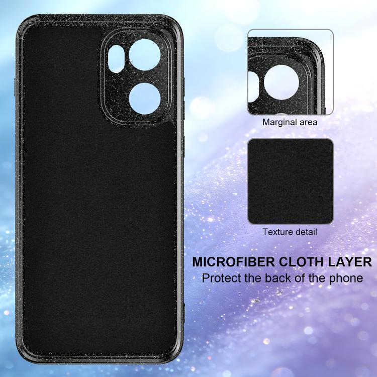 For OnePlus Ace 6 / Ace 6T 5G Fine Hole Glossy Glitter Magnetic TPU Phone Case with Same Color Hand Strap