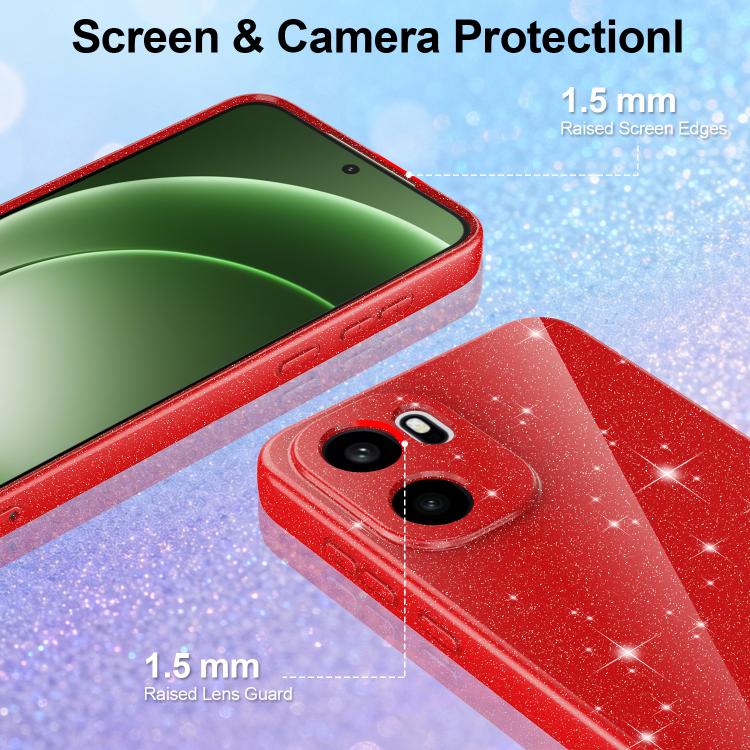 For OnePlus Ace 6 / Ace 6T 5G Fine Hole Glossy Glitter Magnetic TPU Phone Case with Same Color Hand Strap