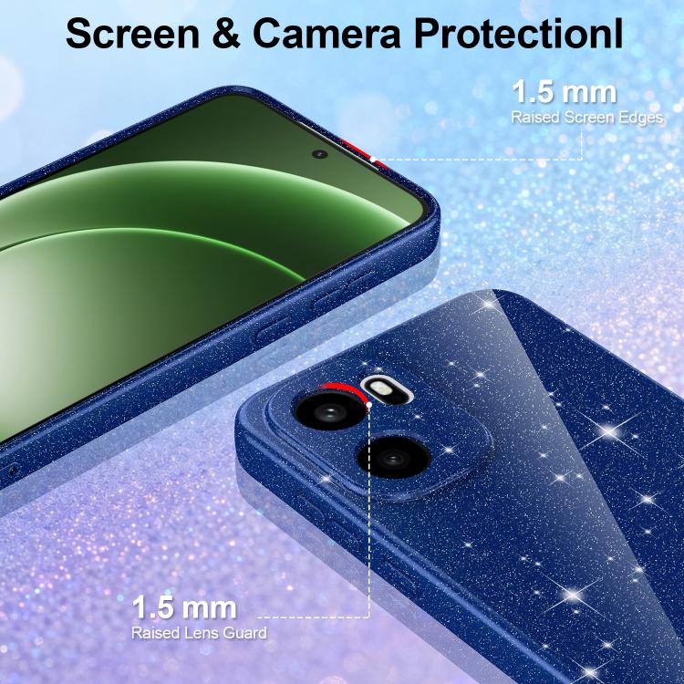 For OnePlus Ace 6 / Ace 6T 5G Fine Hole Glossy Glitter Magnetic TPU Phone Case with Same Color Hand Strap