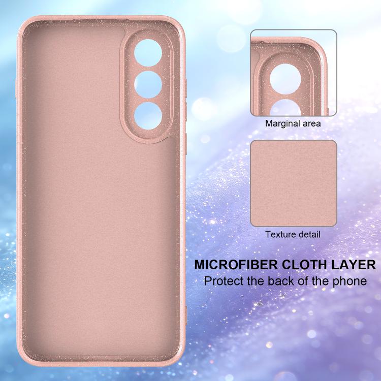 For OnePlus Nord 5 / Ace 5 Ultra 5G Fine Hole Glossy Glitter Magnetic TPU Phone Case with Same Color Hand Strap