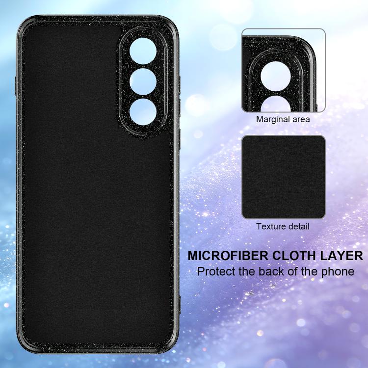 For OnePlus Nord 5 / Ace 5 Ultra 5G Fine Hole Glossy Glitter Magnetic TPU Phone Case with Same Color Hand Strap