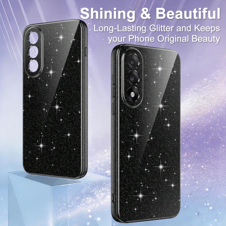 For OnePlus Nord 5 / Ace 5 Ultra 5G Fine Hole Glossy Glitter Magnetic TPU Phone Case with Same Color Hand Strap