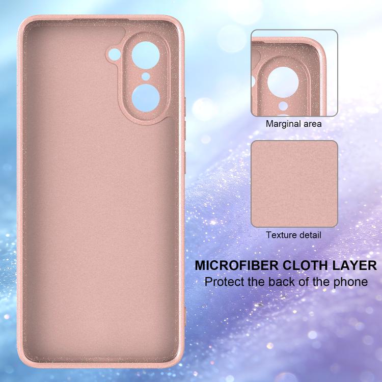 For OnePlus Nord CE5 / Ace 5 Racing 5G Fine Hole Glossy Glitter Magnetic TPU Phone Case with Same Color Hand Strap