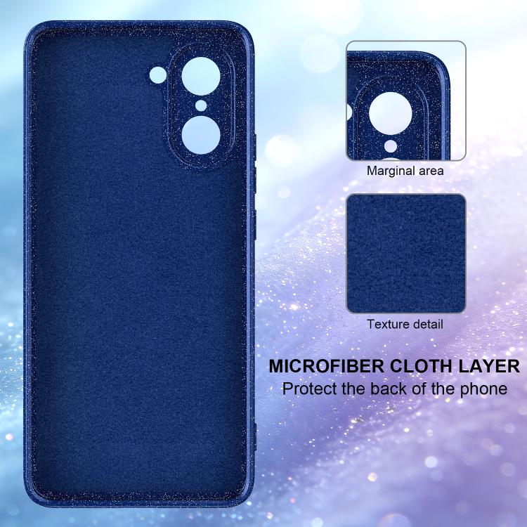 For OnePlus Nord CE5 / Ace 5 Racing 5G Fine Hole Glossy Glitter Magnetic TPU Phone Case with Same Color Hand Strap