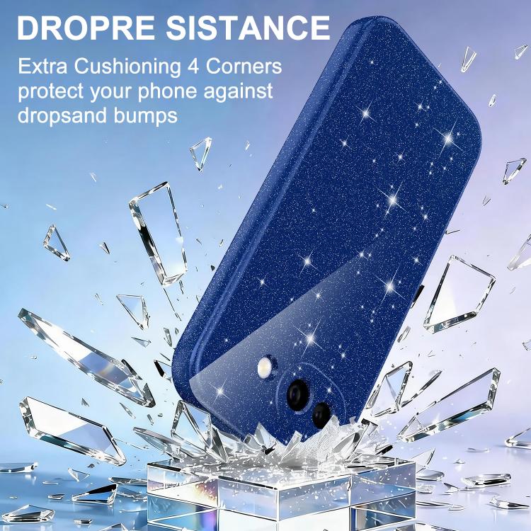 For Google Pixel 10a Fine Hole Glossy Glitter Magnetic TPU Phone Case with Same Color Hand Strap