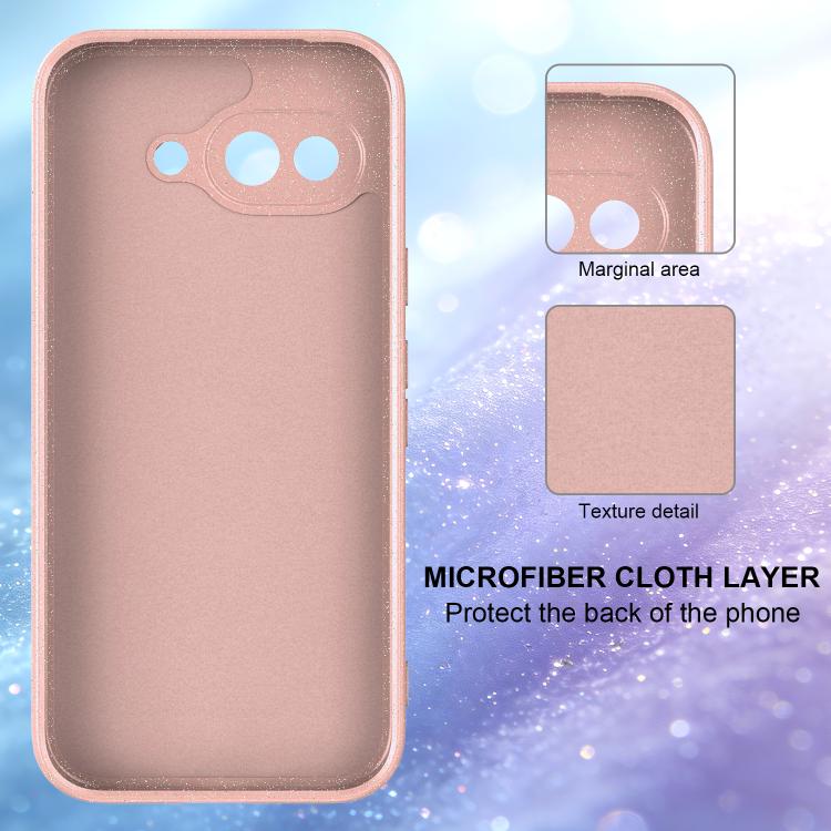 For Google Pixel 9a Fine Hole Glossy Glitter Magnetic TPU Phone Case with Same Color Hand Strap
