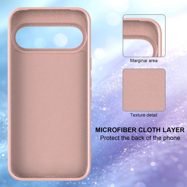 For Google Pixel 11 Fine Hole Glossy Glitter Magnetic TPU Phone Case with Same Color Hand Strap