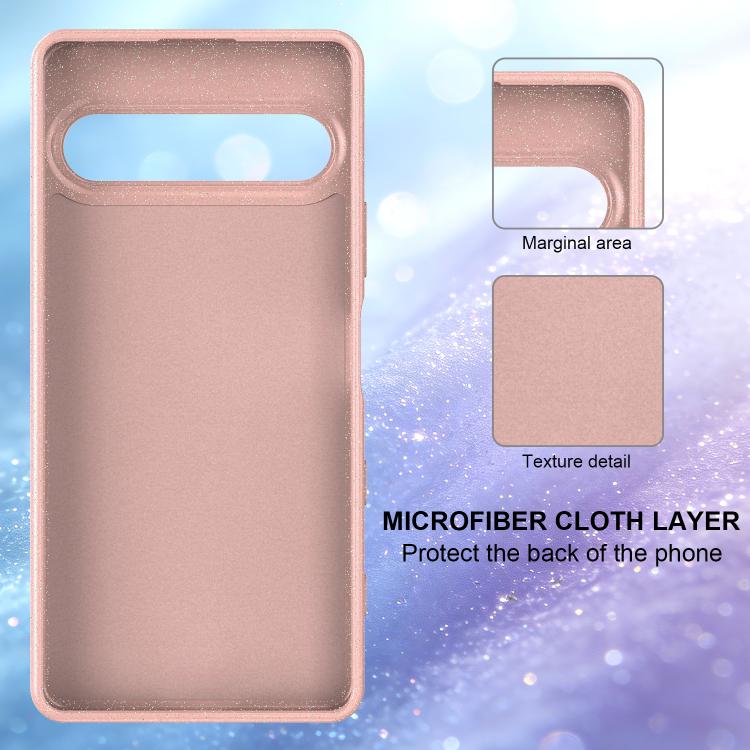 For Sony Xperia 10 VII Fine Hole Glossy Glitter Magnetic TPU Phone Case with Same Color Hand Strap