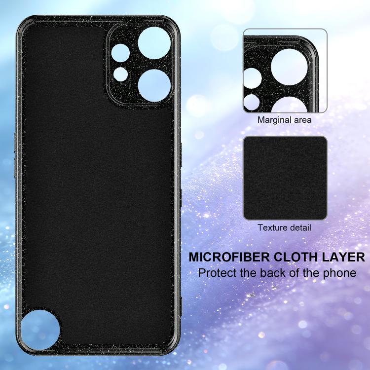 For Nothing CMF Phone 2 Pro Fine Hole Glossy Glitter Magnetic TPU Phone Case with Same Color Hand Strap